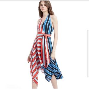 Alice + Olivia Canton Striped Halter Dress